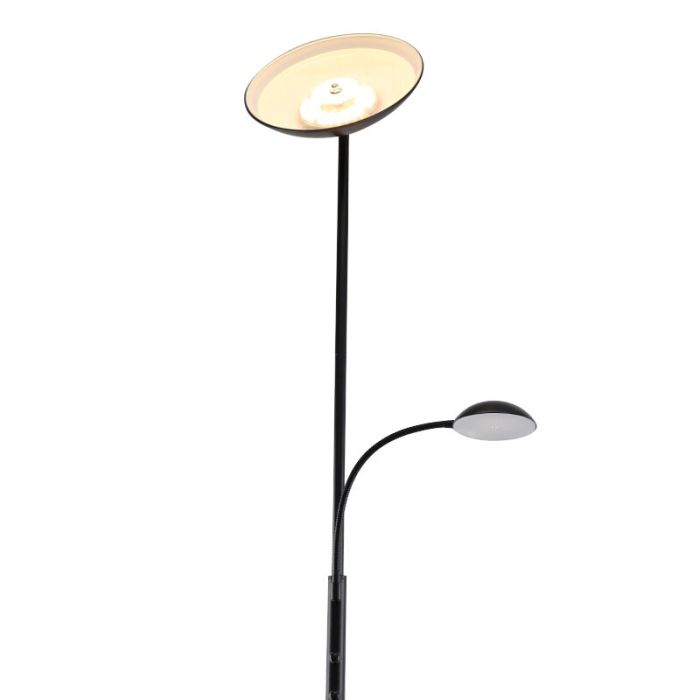 Modern læselampe gulv sort, Soner, 10W, 3000K LED
