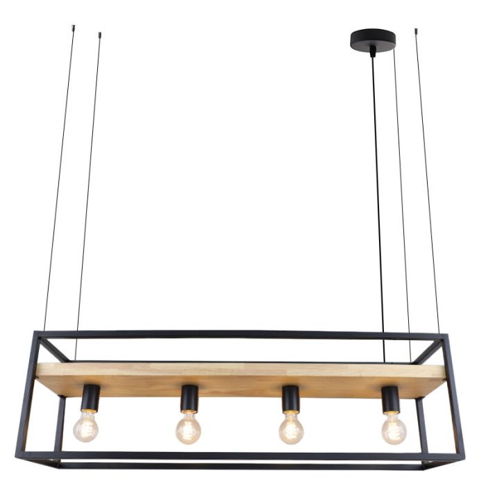 Industri pendler lampe sort, Frama