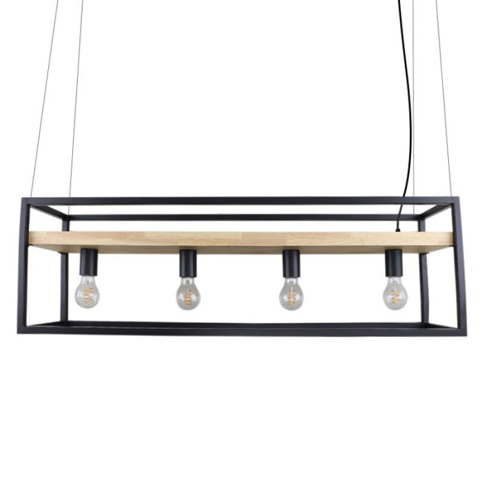 Industri pendler lampe sort, Frama