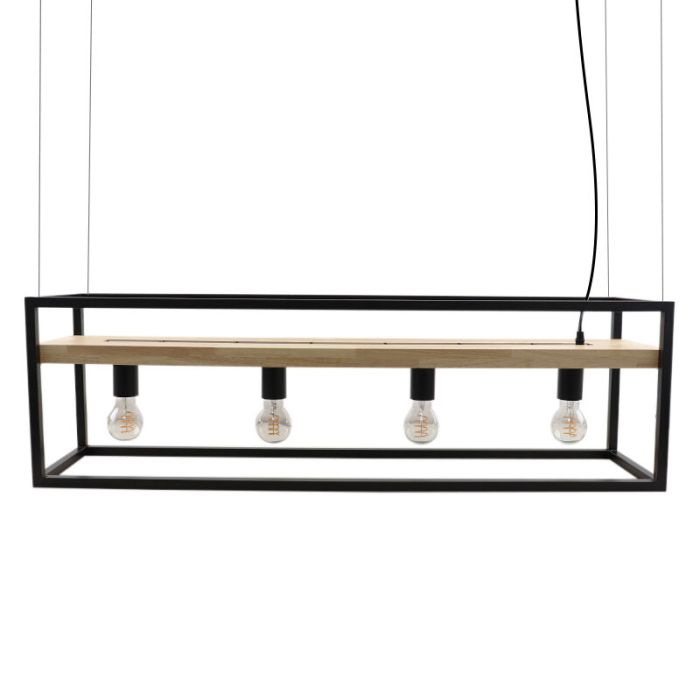 Industri pendler lampe sort, Frama