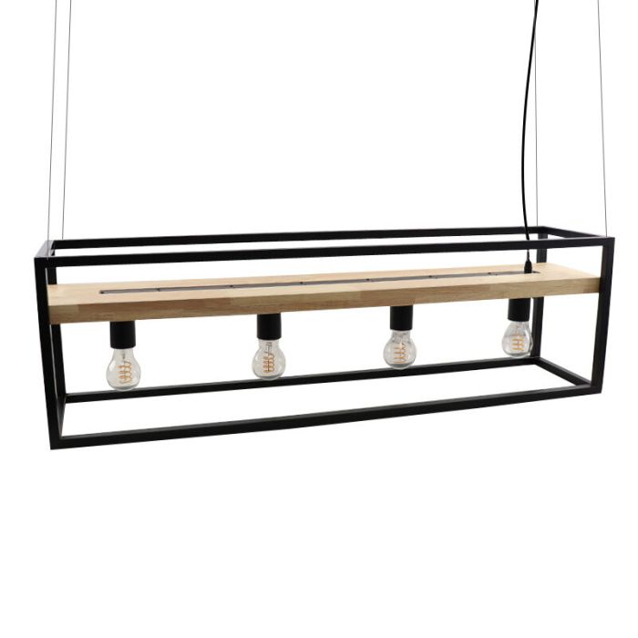Industri pendler lampe sort, Frama