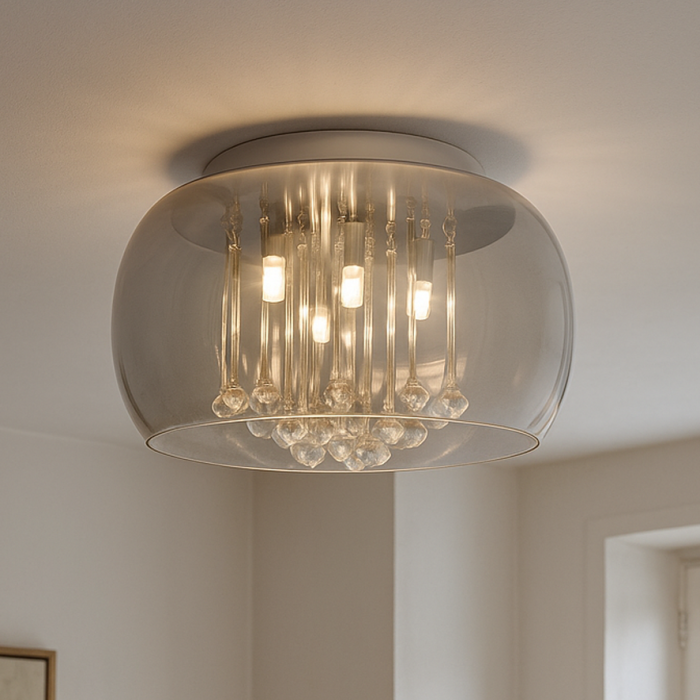 Design loftlampe grå, Lorenzo