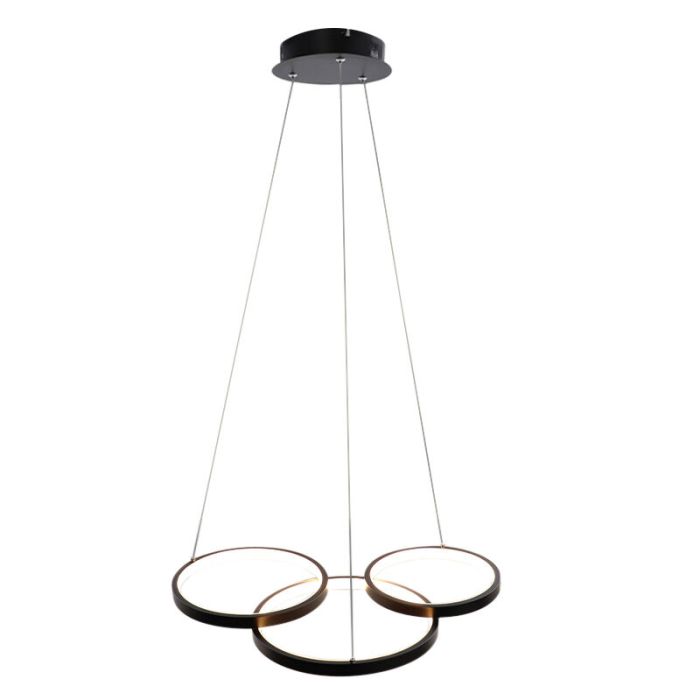 Design pendler lampe sort, Thalia, 36W, 2700K LED, 3 trins lysdæmper