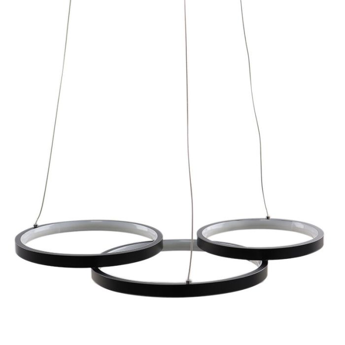 Design pendler lampe sort, Thalia, 36W, 2700K LED, 3 trins lysdæmper