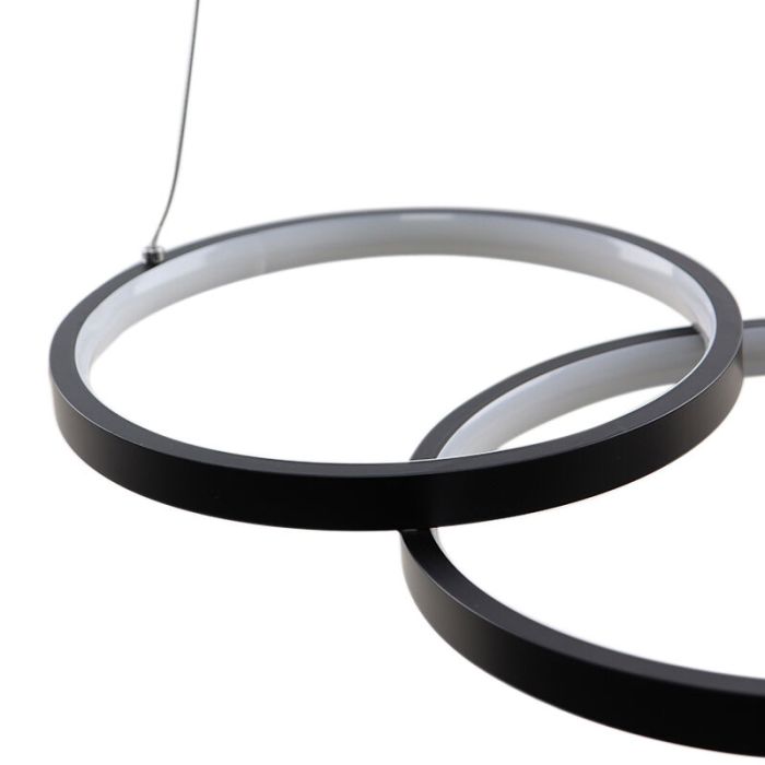 Design pendler lampe sort, Thalia, 36W, 2700K LED, 3 trins lysdæmper