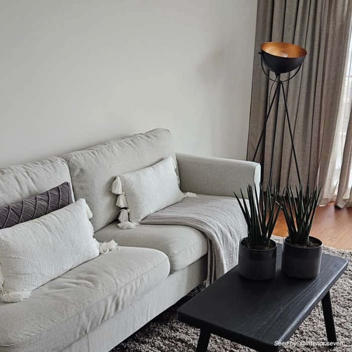 Modern gulv lampe guld, Brenna