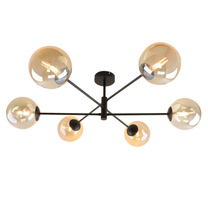 Modern loftlampe sort, Remo