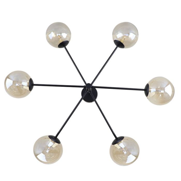 Modern loftlampe sort, Remo