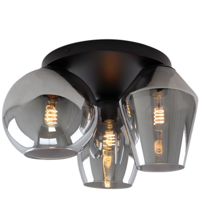 Design loftlampe grå, Lazaro