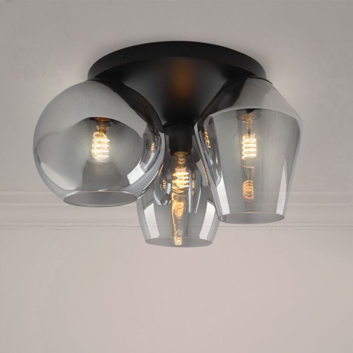 Design loftlampe grå, Lazaro