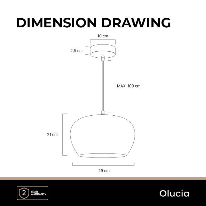Design pendel lampe spisebord grå, Vidro