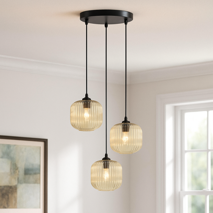 Retro pendler lampe rav, Charlois