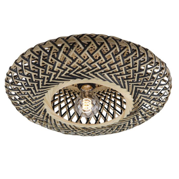 Rattan plafond brun, Heimen
