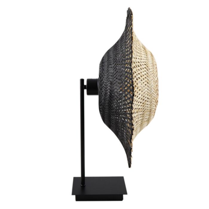 Rattan bordlampe brun, Cordoba, med brytare