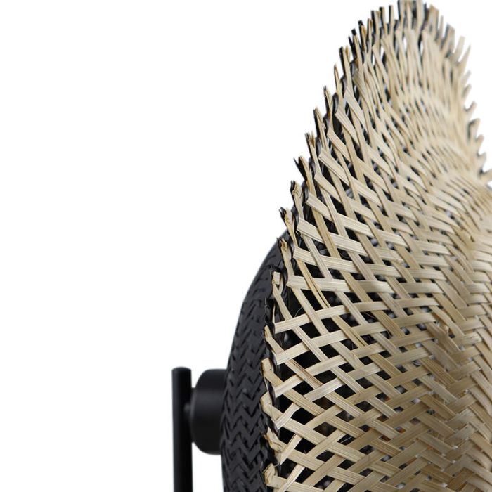 Rattan bordlampe brun, Cordoba, med brytare