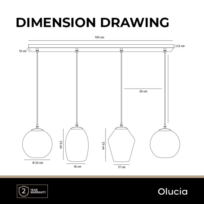 Design pendler lampe rav, Lazaro