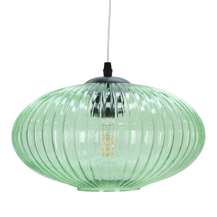 Retro pendler lampe grøn, Charlois
