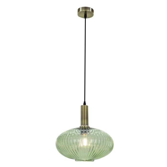 Retro pendler lampe grøn, Charlois