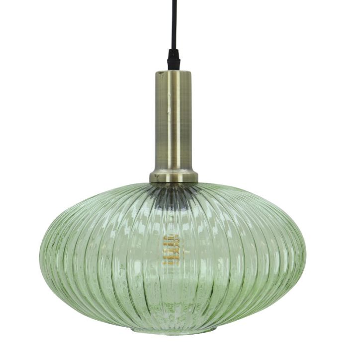 Retro pendler lampe grøn, Charlois