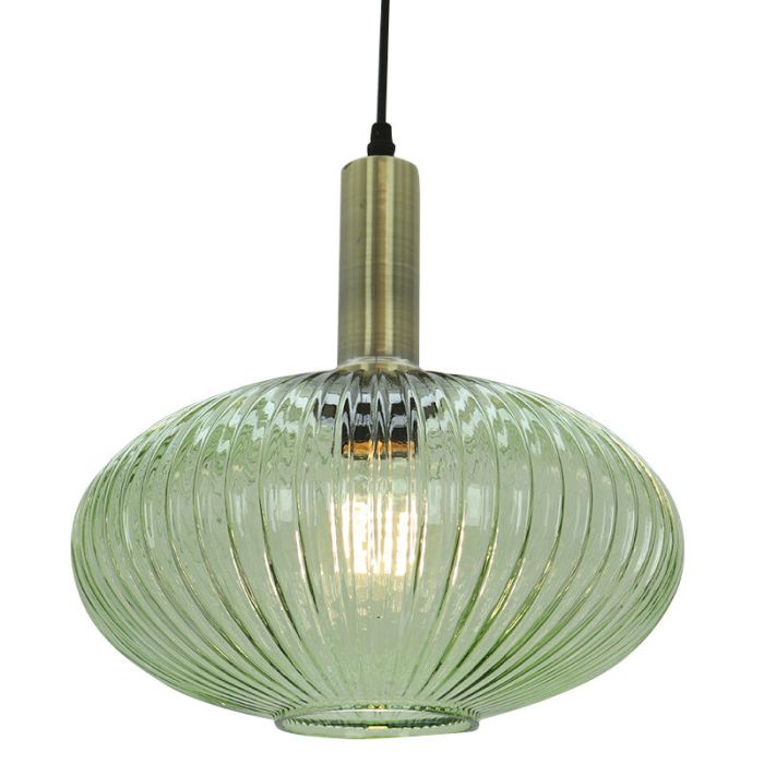 Retro pendler lampe grøn, Charlois