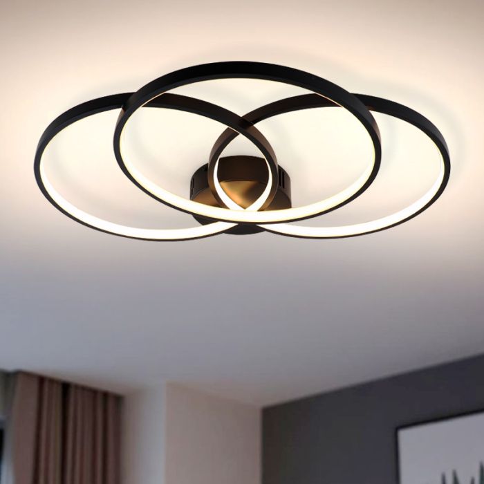 Design plafond sort, Giorgio, 42W, 3000K LED