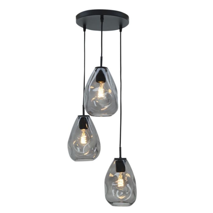Design pendler lampe grå, Evito