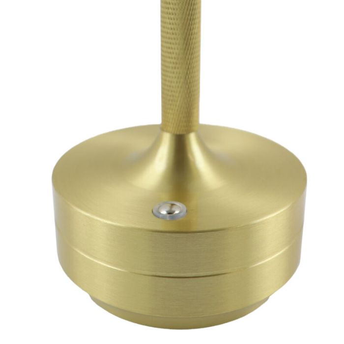 Modern genopladelige bordlampe guld, Arvind, 3W, varm til kold hvid justerbar LED, med brytare