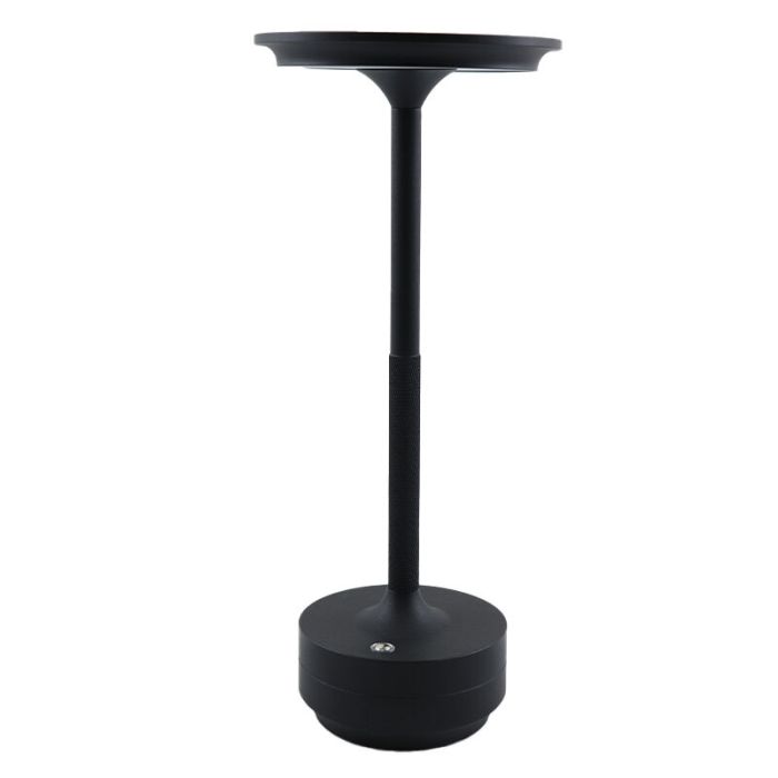 Modern genopladelige bordlampe sort, Arvind, 3W, varm til kold hvid justerbar LED, med brytare