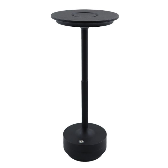 Modern genopladelige bordlampe sort, Arvind, 3W, varm til kold hvid justerbar LED, med brytare