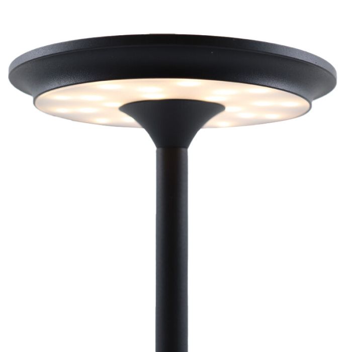 Modern genopladelige bordlampe sort, Arvind, 3W, varm til kold hvid justerbar LED, med brytare