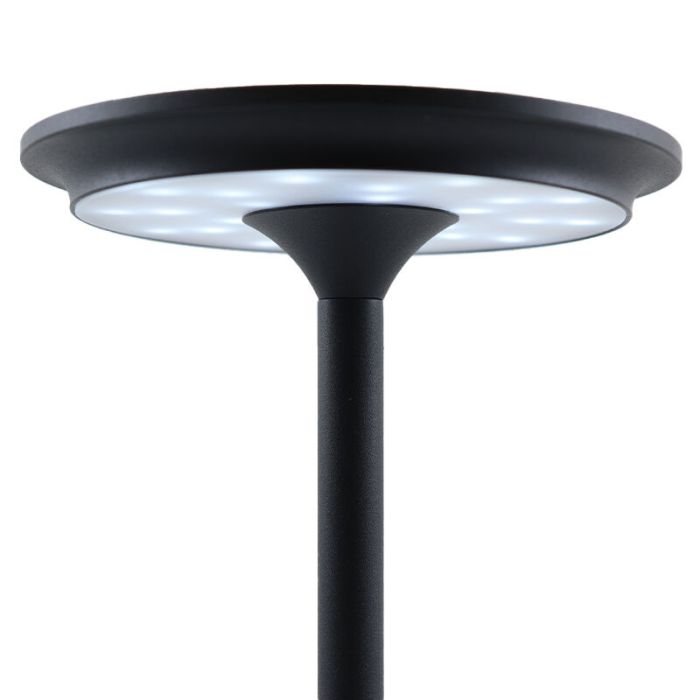 Modern genopladelige bordlampe sort, Arvind, 3W, varm til kold hvid justerbar LED, med brytare