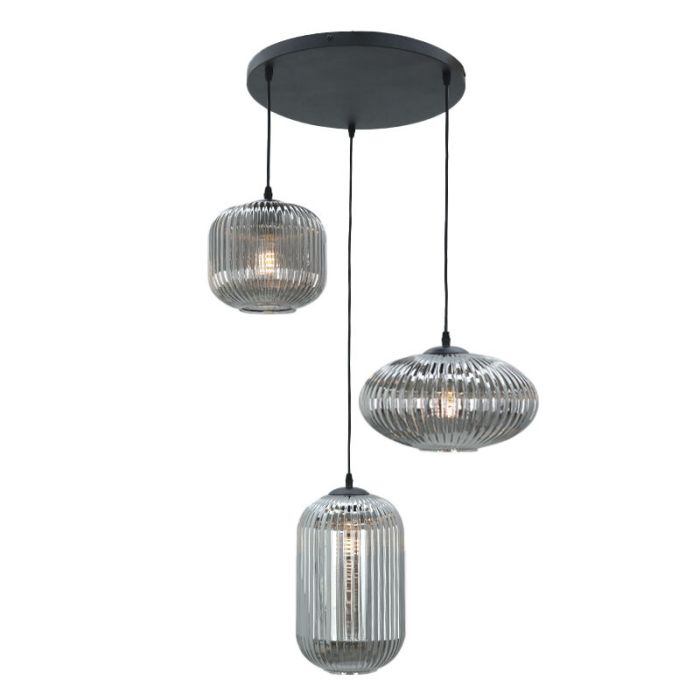 Retro pendler lampe grå, Charlois
