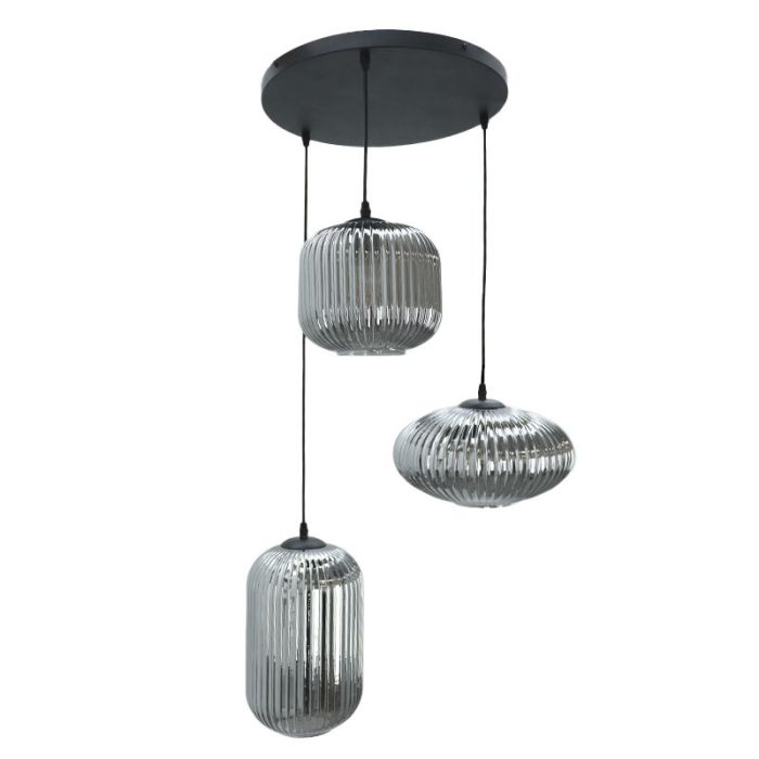 Retro pendler lampe grå, Charlois