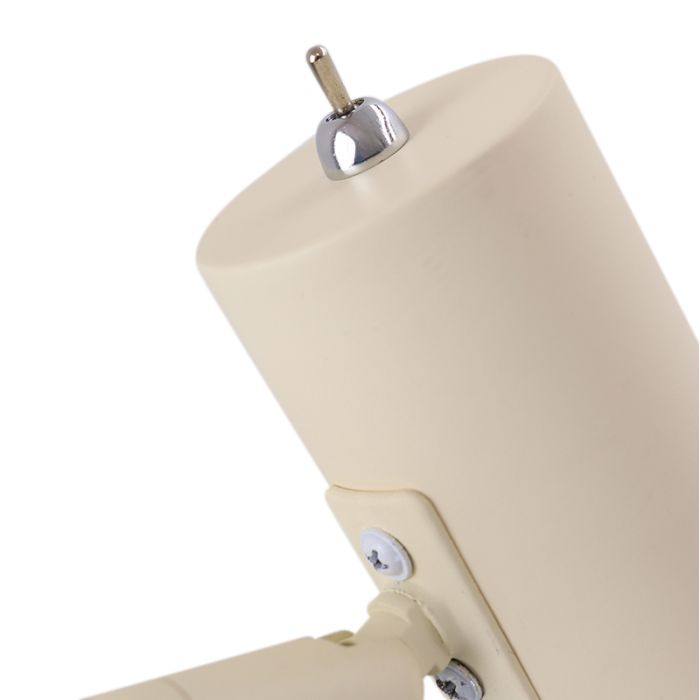 Modern gulv lampe beige, Carlos, med brytare