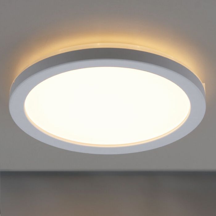 Plast loftlampe badeværelse hvid, Shivani, 15W, 3000K LED, IP44