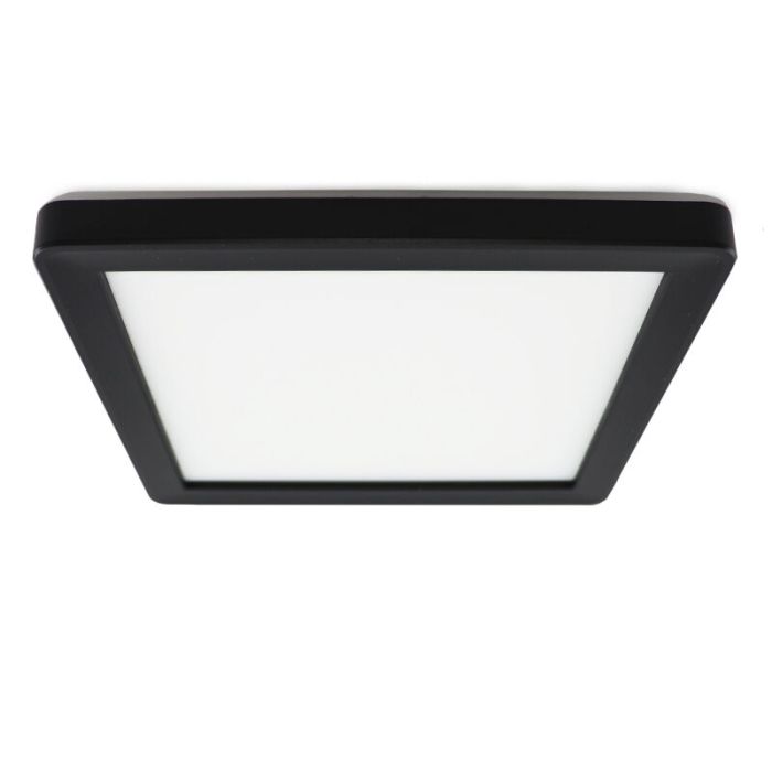 Plast loftlampe badeværelse sort, Shivani, 8W, 3000K LED, IP44