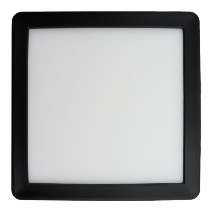 Plast loftlampe badeværelse sort, Shivani, 8W, 3000K LED, IP44