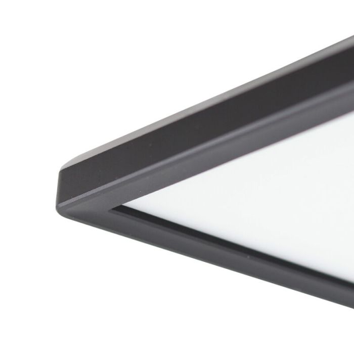 Plast loftlampe badeværelse sort, Shivani, 8W, 3000K LED, IP44