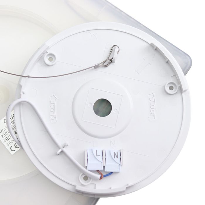 Plast plafond hvid, Shona, 18W, 3000K LED, 3 trins lysdæmper