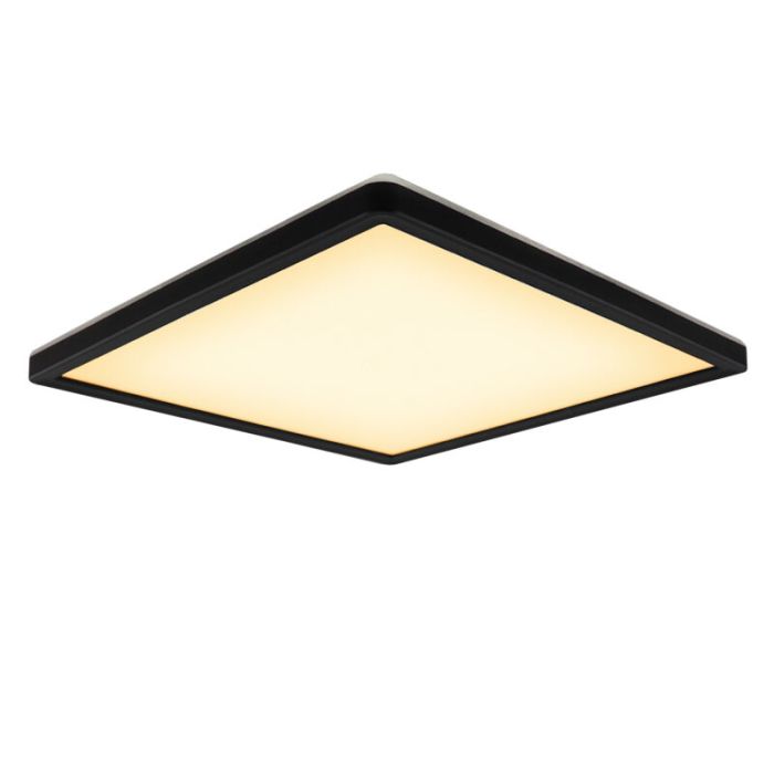 Plast plafond sort, Shona, 18W, 3000K LED, 3 trins lysdæmper