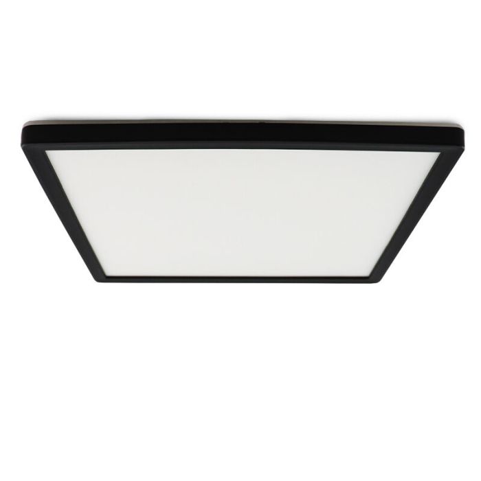 Plast plafond sort, Shona, 18W, 3000K LED, 3 trins lysdæmper