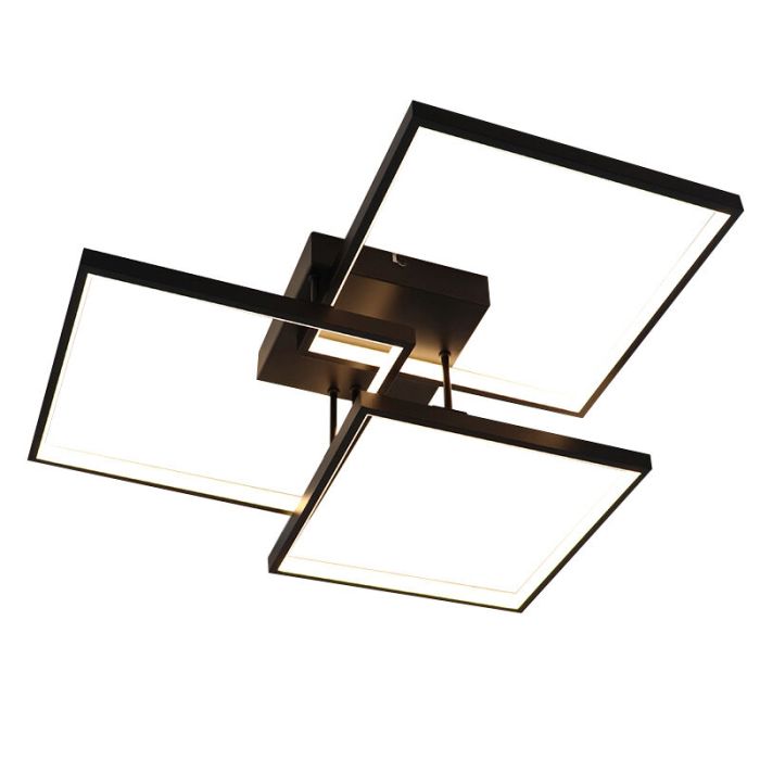 Modern plafond sort, Giorgio, 38W, 2700K LED, 3 trins lysdæmper