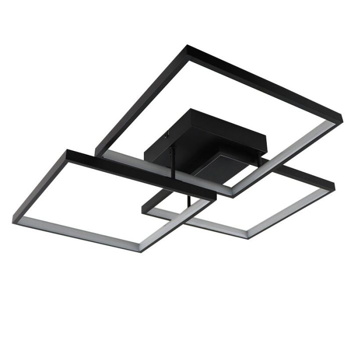 Modern plafond sort, Giorgio, 38W, 2700K LED, 3 trins lysdæmper