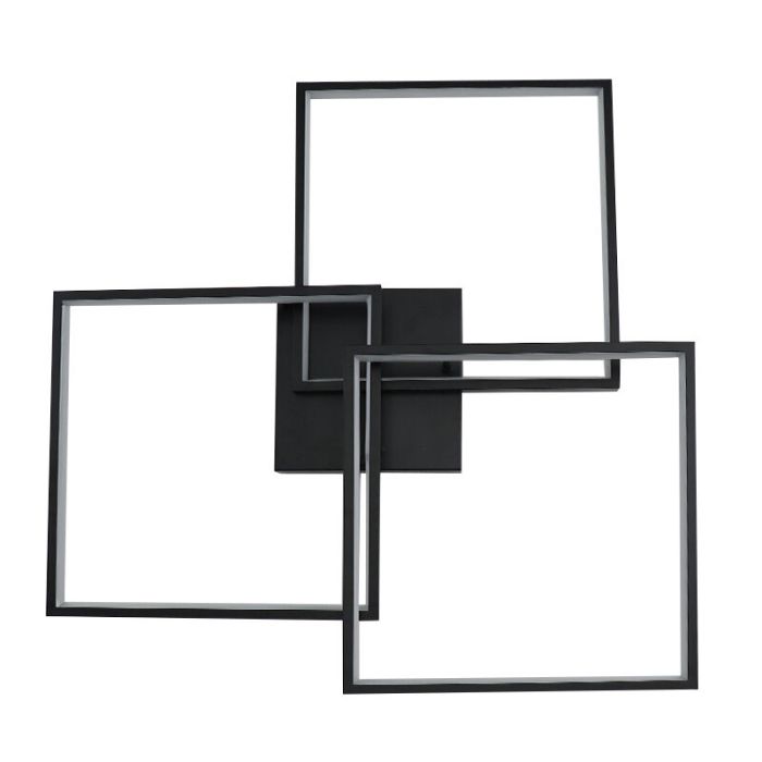Modern plafond sort, Giorgio, 38W, 2700K LED, 3 trins lysdæmper