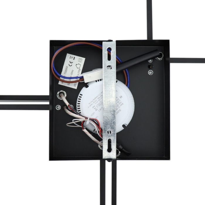 Modern plafond sort, Giorgio, 38W, 2700K LED, 3 trins lysdæmper
