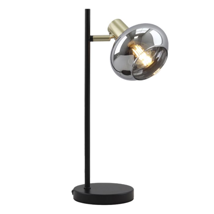 Aluminium bordlampe uden skærm sort, Rika