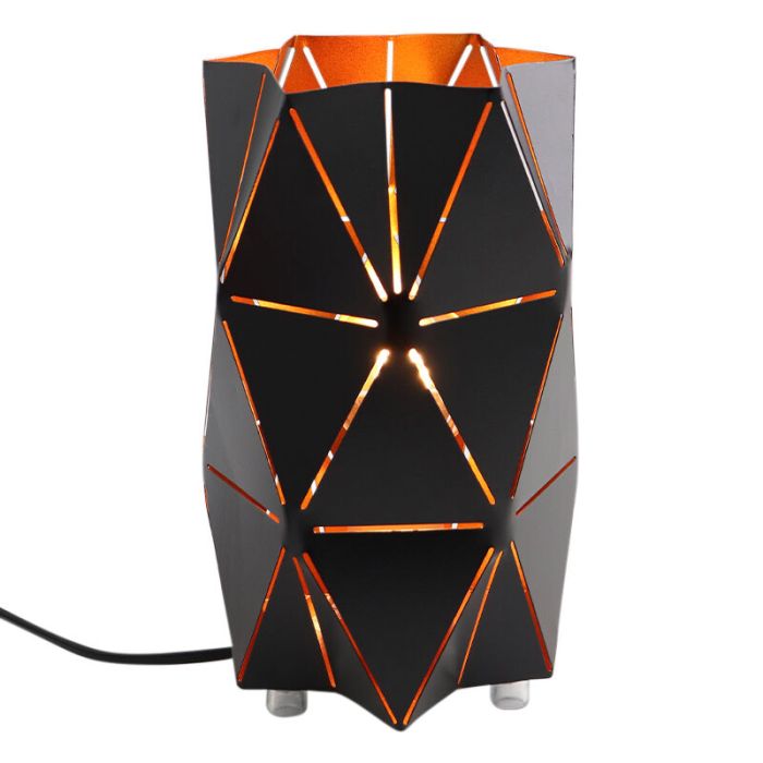 Modern bordlampe guld, Sivar, med brytare