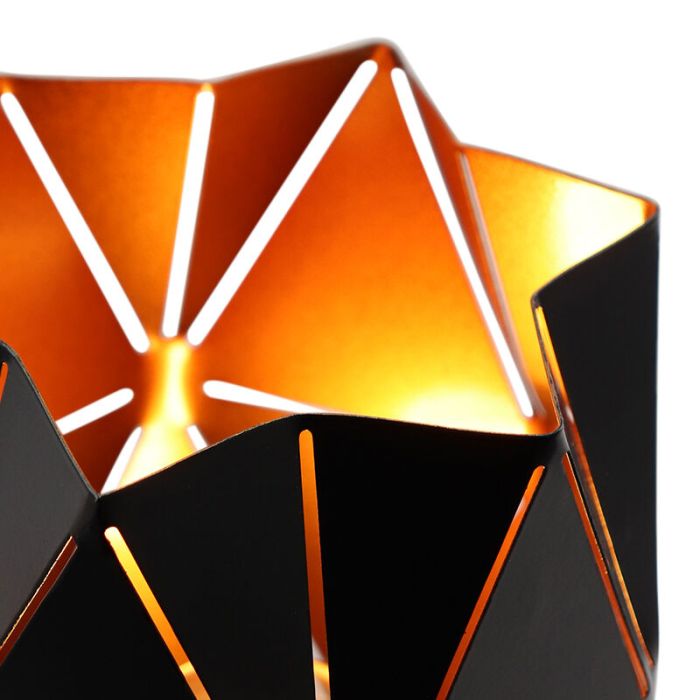 Modern bordlampe guld, Sivar, med brytare
