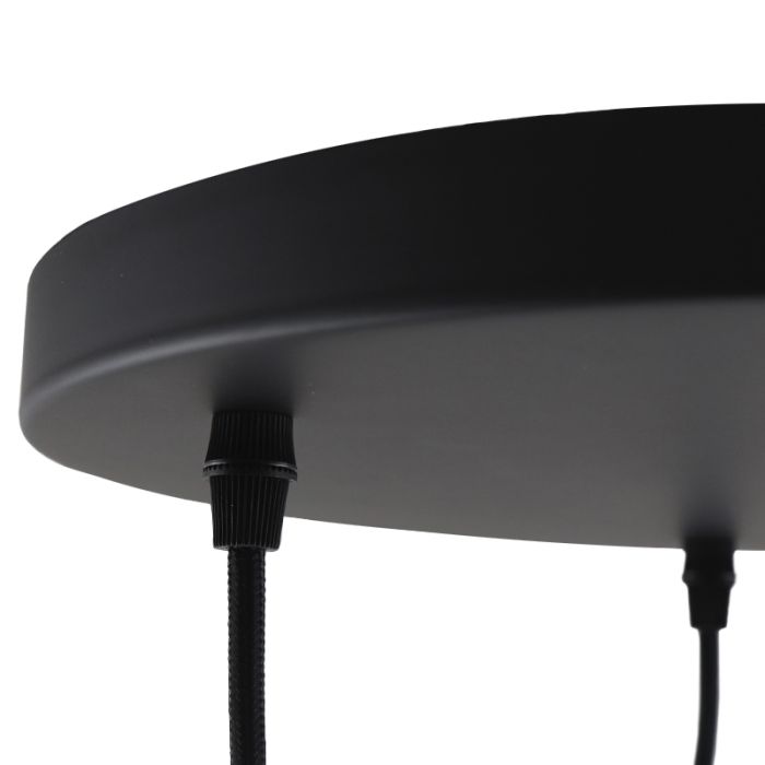 Aluminium pendler lampe uden skærm sort, Rika