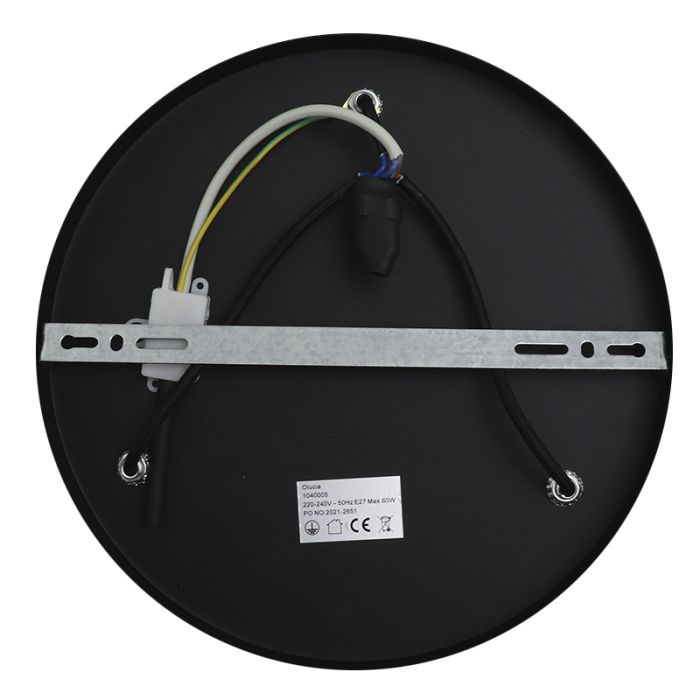Aluminium pendler lampe uden skærm sort, Rika